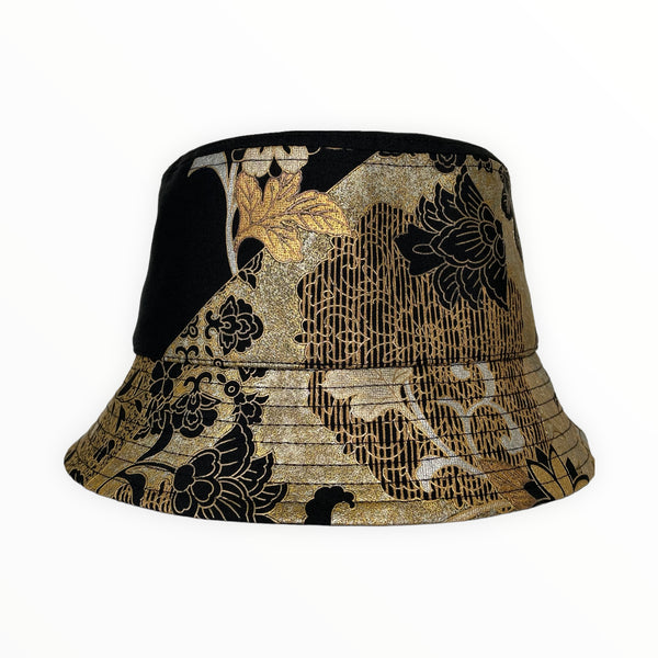 バケットハット 個性派黒留袖リメイク帽子 | Keiko - KIMONO HAT