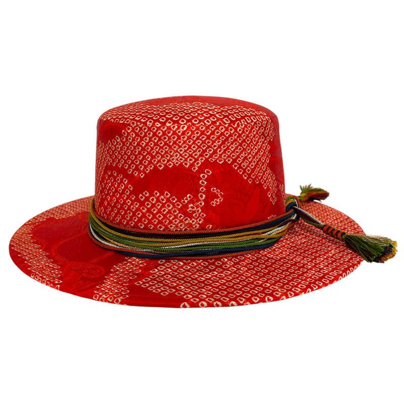 KIMONO HAT | Antique Kimono, Brim Hat, Japanese Art Fashion | Keiko Tagai
