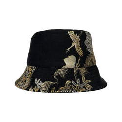 Kimono Bucket Hat, Gold Leaf, Crane M