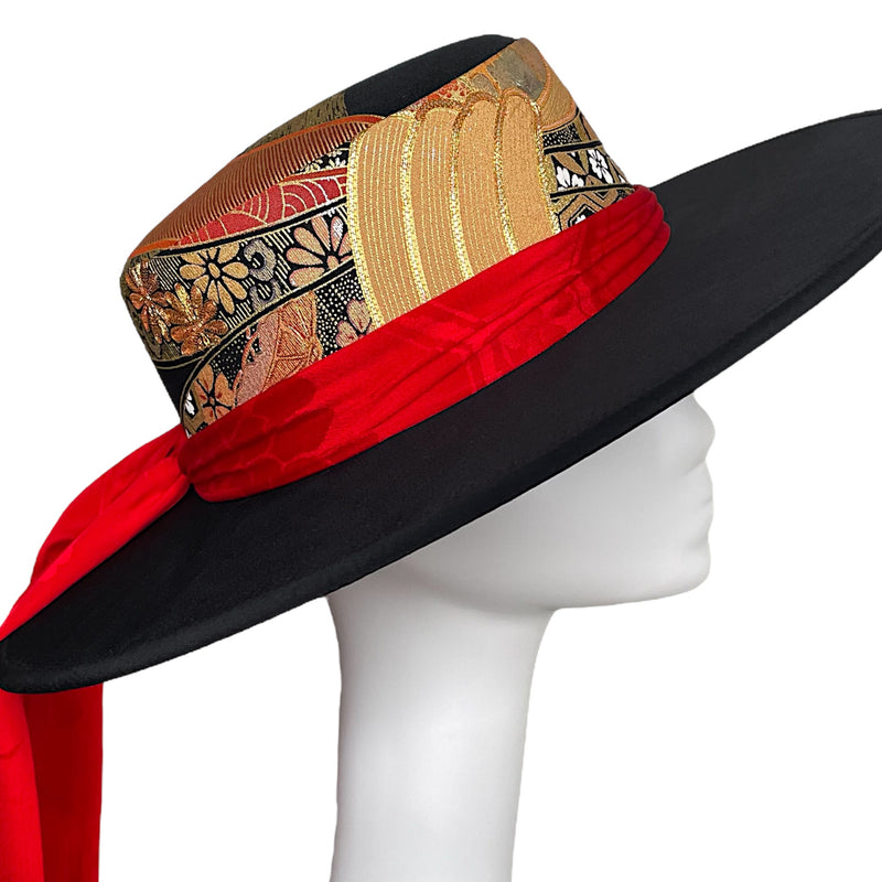 Shogun_Hat_Japanese_Kimono_GoldLeaf_Art_Fashion_KeikoTagai