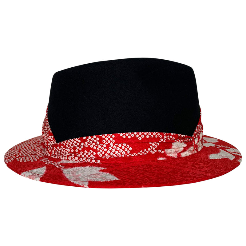 KIMONO HAT, Taisho Modern Fedora, Japanese Kimono Upcycled Headwear | Keiko Tagai