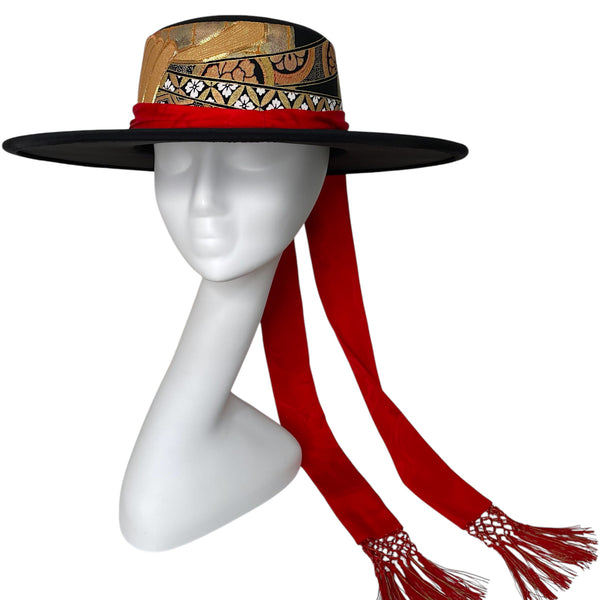 KimonoHat_Shogun_Brim_Hat_Japanese_Fashion_Headwear_KeikoTagai