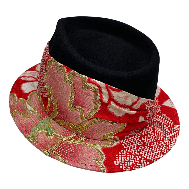 KIMONO HAT, Fedora, Antique Japanese Kimono Hats, Upcycled Fashion | Keiko Tagai