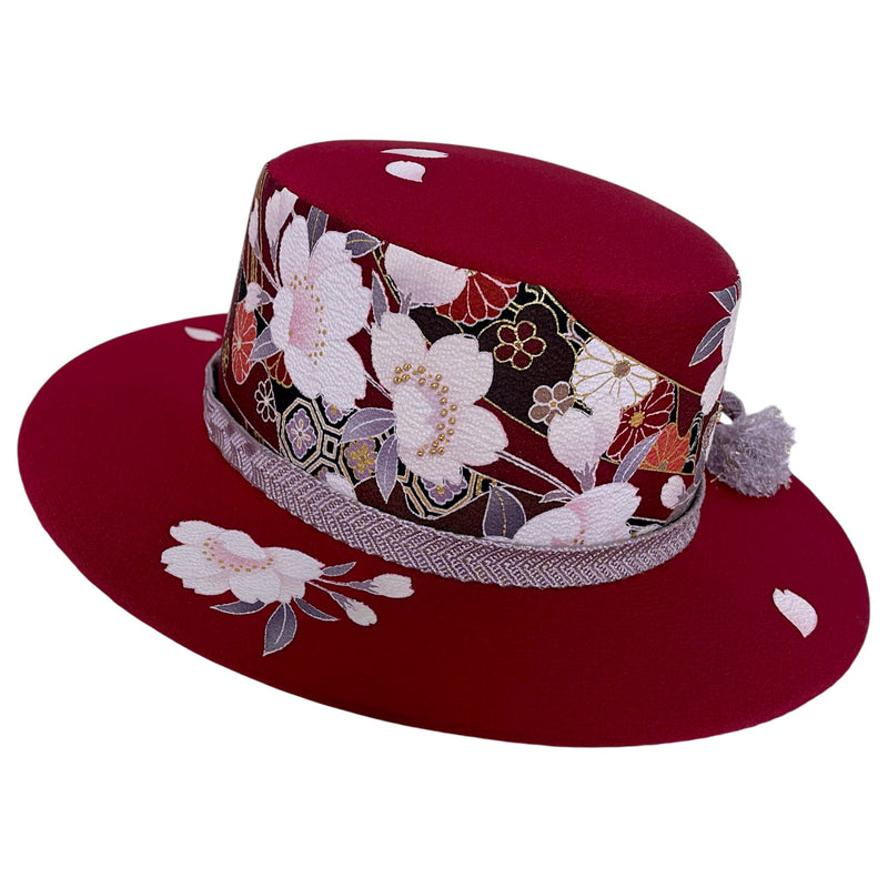 Wearable Art KIMONO HAT, Sakura no Aware - KEIKO TAGAI