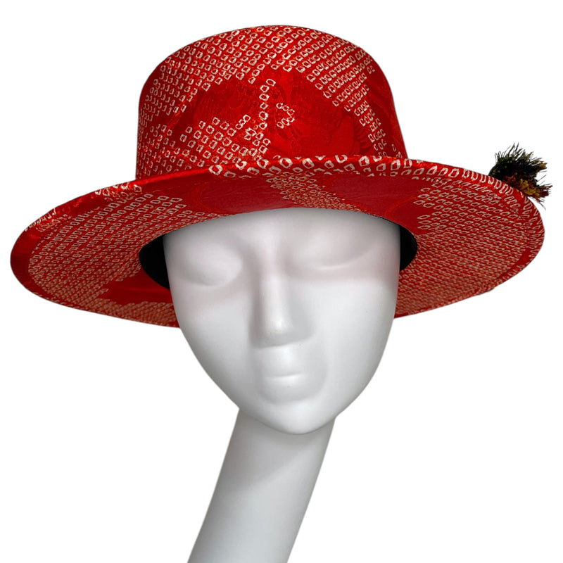 KIMONO HAT | Antique Kimono Boater,  Handcrafted Clothing, Fashion | Keiko Tagai