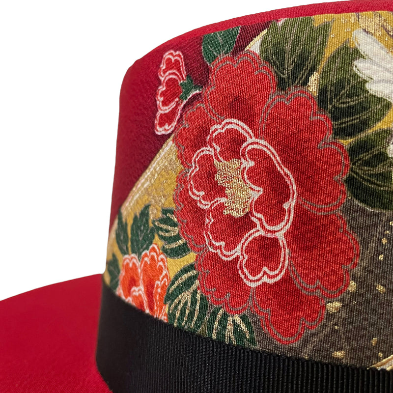 KIMONO HAT | Vintage Kimono Upcycle, Stylish Wool | Keiko Tagai