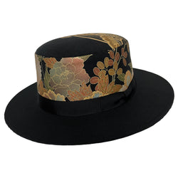KIMONO HAT | Flat Top Hat,Japanese Fashion | Keiko Tagai