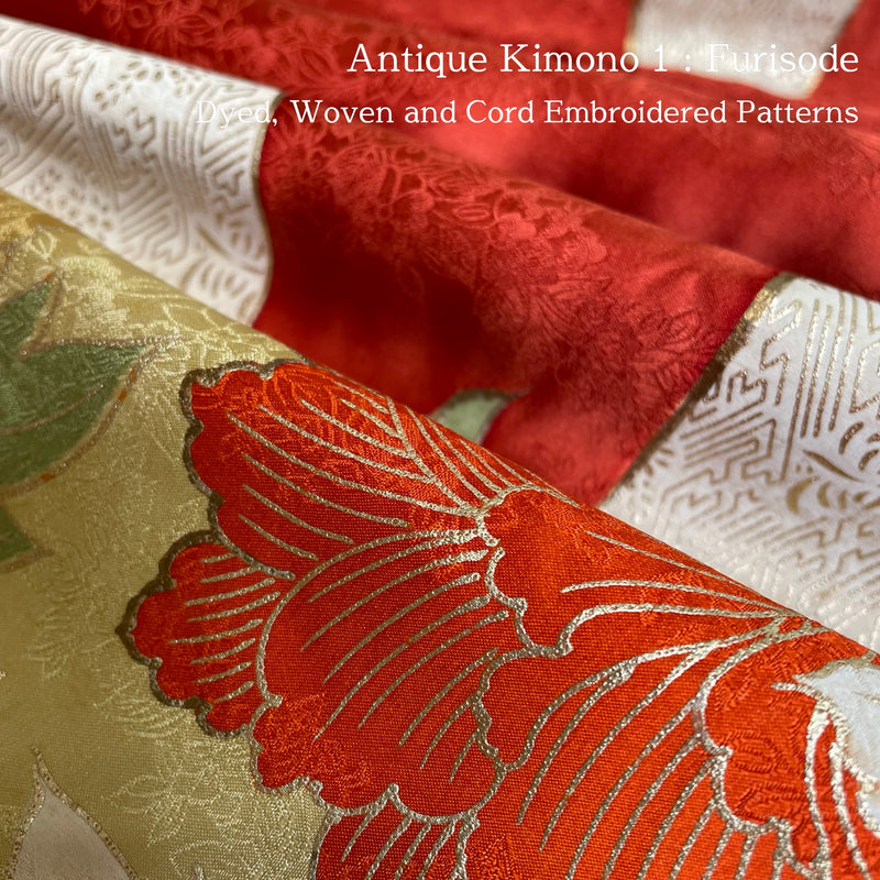 Antique Kimono Skirt, Silk