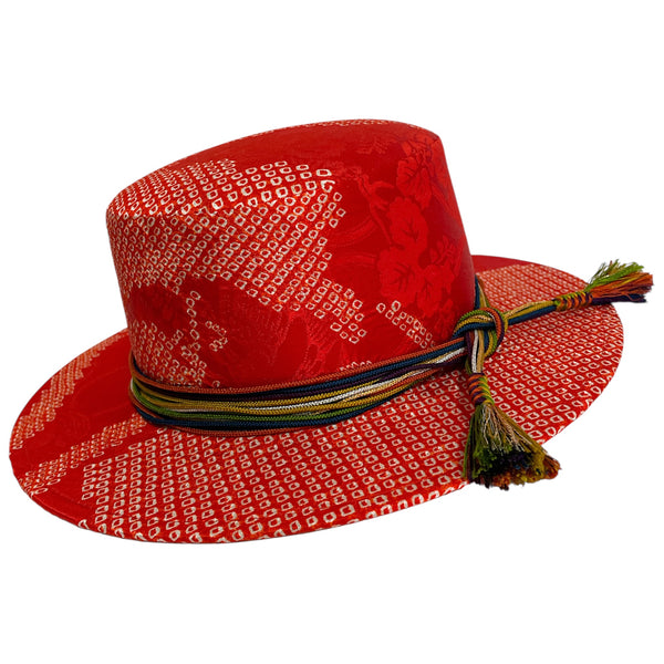 KIMONO HAT | Antique Kimono Brim Hat, Chapeau, Art Kimono Fashion | Keiko Tagai