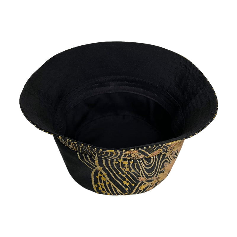 Kimono Bucket Hat, Gold Leaf, Peony Sakura M