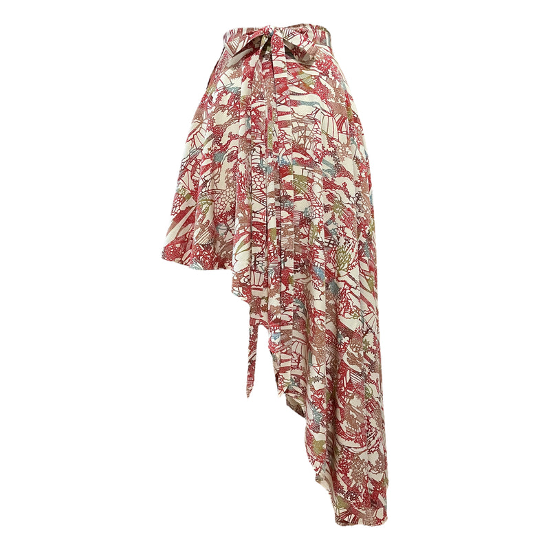 Kimono Skirt, Japanese Traditional Dyed Pattern | Keiko Tagai