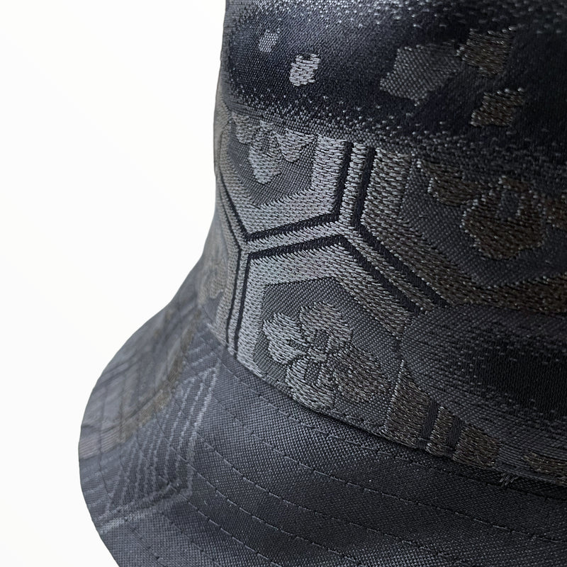 KIMONO HAT | Bucket Hats, Traditional Pattern, Black | Keiko Tagai