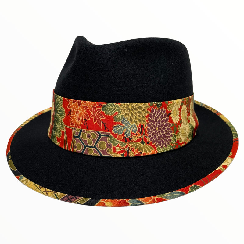 KIMONO HAT | Kimono Upcycled, Stylish Fedora Style | Keiko Taga