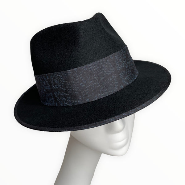 KIMONO HAT | Mud-Dyed Silk, Wool Felt Chapeau | Keiko Taga
