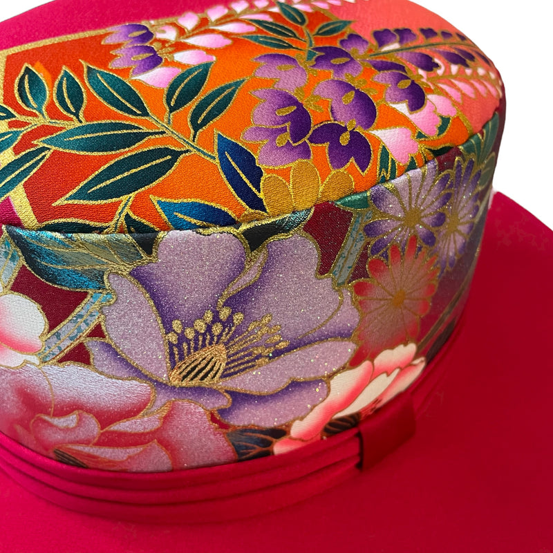 KIMONO HAT | Red, Elegant and Luxurious Style | Keiko Tagai