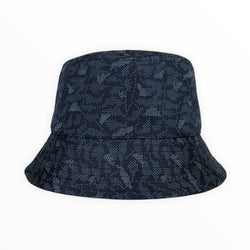 KIMONO HAT | バケットハット 着物リメイク帽子 紬ネイビー | Keiko Tagai