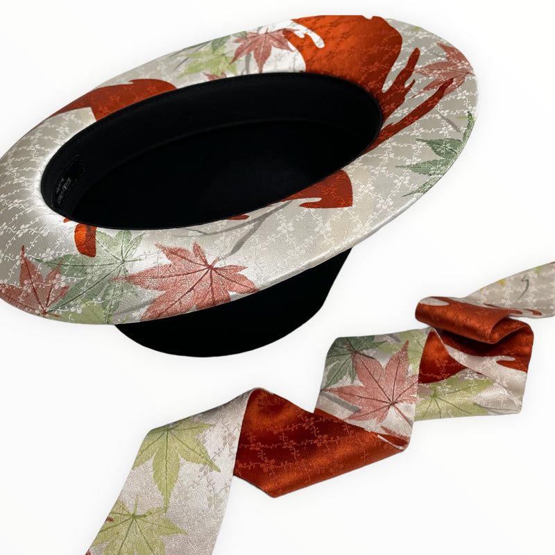 KIMONO HAT | Kimono Upcycled, Multiple Ways, Wool Fedora | Keiko Tagai