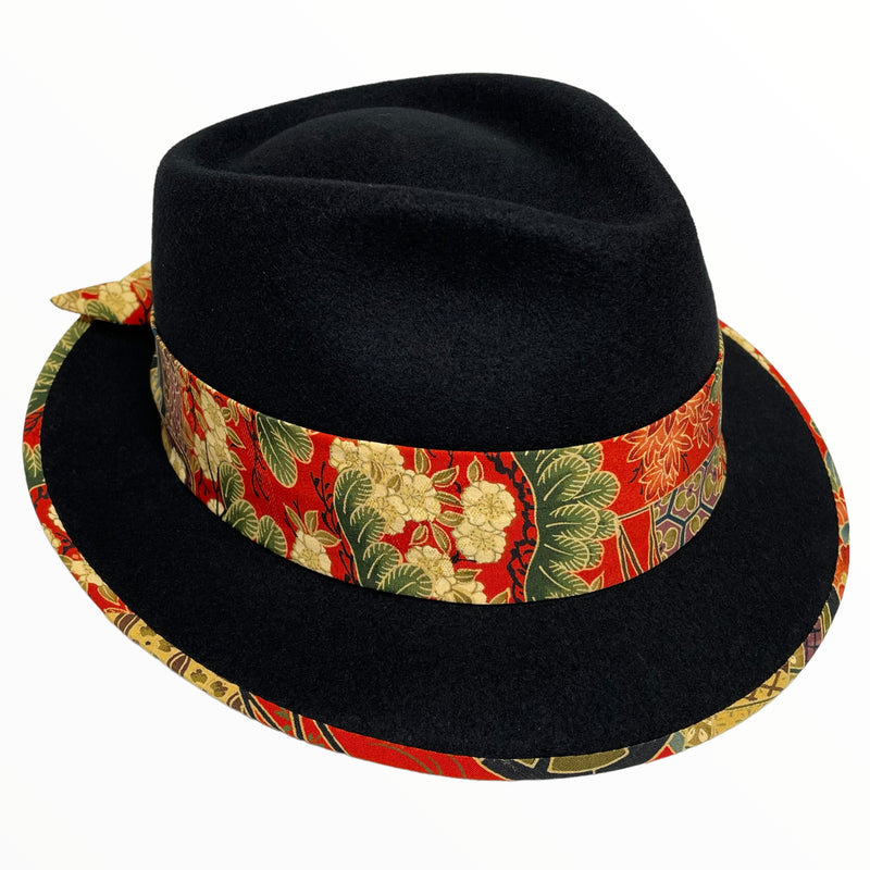 KIMONO HAT | Kimono Upcycled, Wool Felt Chapeau | Keiko Taga
