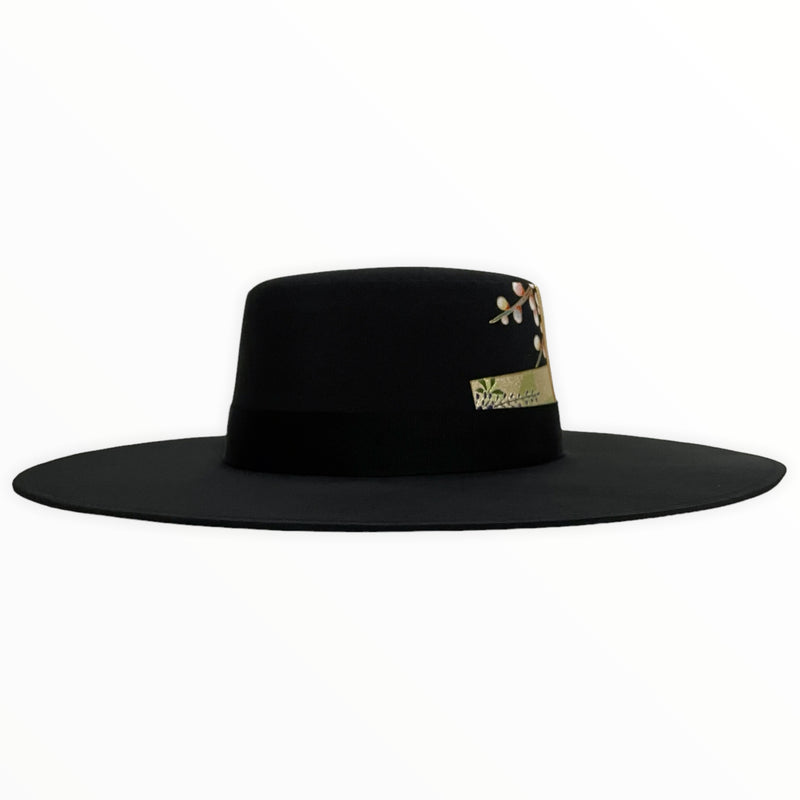 KIMONO HAT | Wide Brim, Boater Fedora Hat | Keiko Tagai
