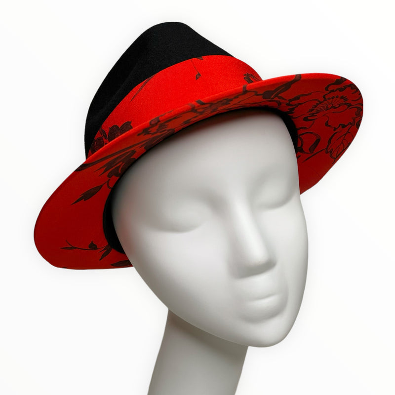 KIMONO HAT | 中折れハット 墨絵 着物リメイク帽子 | Keiko Tagai