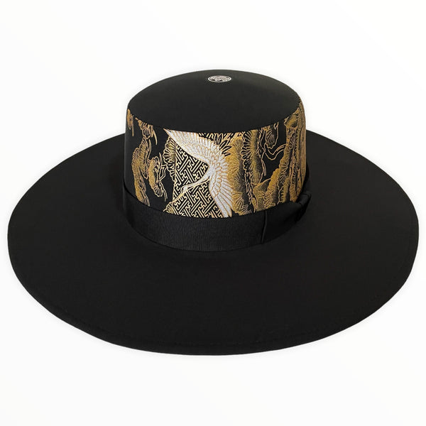 KIMONO HAT | Wide Brim, Boater Fedora Hat | Keiko Tagai