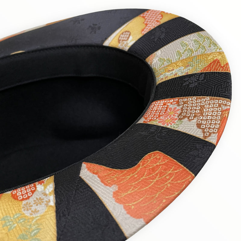 KIMONO HAT | Kimono Upcycled, Wool Felt Fedora | Keiko Tagai