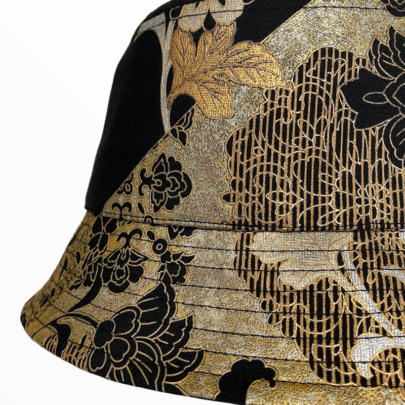 KIMONO HAT | バケットハット 着物リメイク 黒留袖帽子 | Keiko Tagai