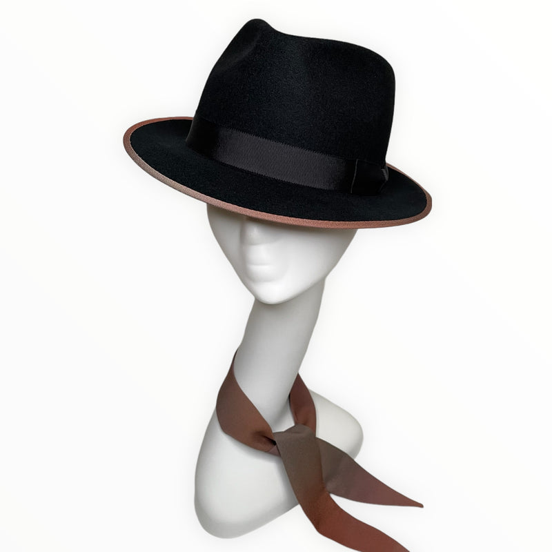 WabiSabi Hat | 中折れハット 着物リメイク帽子 ウールフェドラ | Keiko Tagai