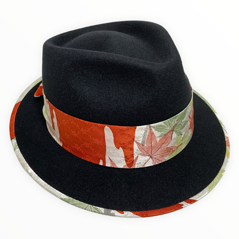 KIMONO HAT | 中折れハット ウールブラック オシャレ帽子 | ケイコタガイ