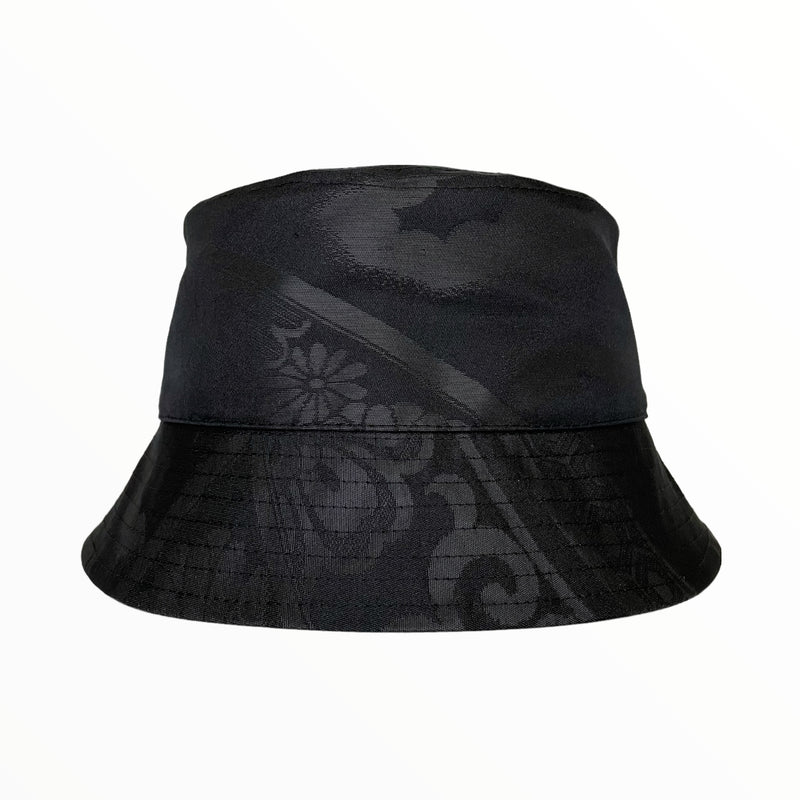 KIMONO HAT | バケットハット 着物リメイク帽子 モードブラック | ケイコタガイ