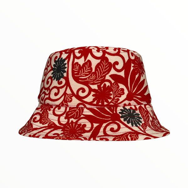 KIMONO HAT | バケットハット かわいい花唐草 着物リメイク帽子 | Keiko Tagai
