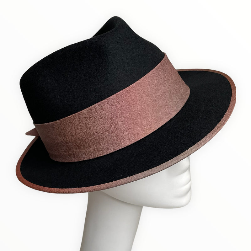 WabiSabi Hat | 中折れハット 着物リメイクフェドラ 暈し染め | Keiko Tagai
