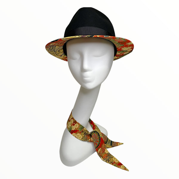 KIMONO HAT | Kimono Upcycled, Stylish Fedora Style | Keiko Taga