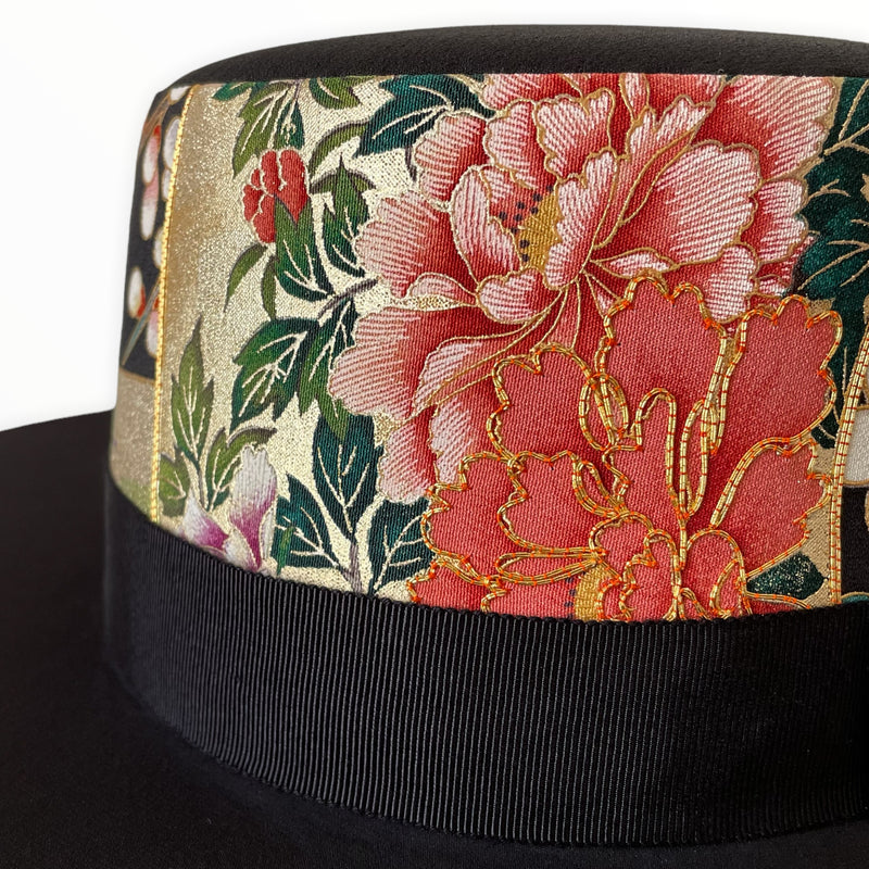 KIMONO HAT | Wide Brim, Boater Fedora Hat | Keiko Tagai