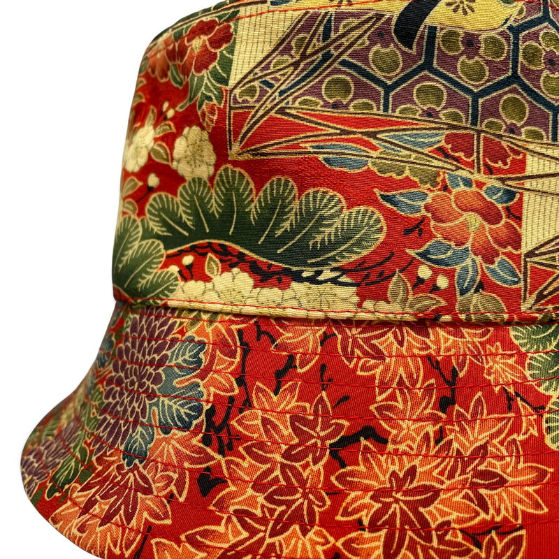 KIMONO HAT | 着物リメイクバケットハット, 和洋ミックス帽子 | Keiko Tagai