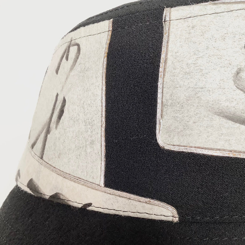 KIMONO HAT | バケットハット | 黒留袖リメイク帽子 | Keiko Tagai